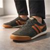 Gola Men Europa Retro Laced Trainer - Dark Khaki Orange